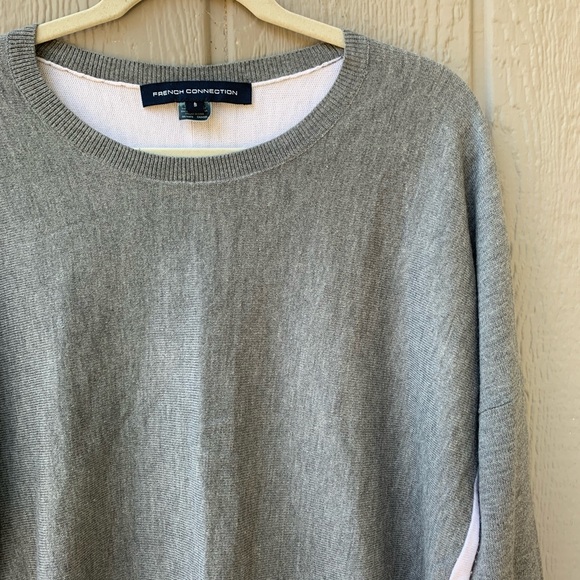French Connection two tone color block long sleeve sweater - Picture 2 of 10